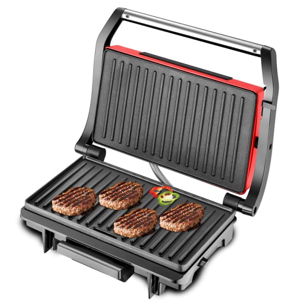 Appareil à Panini & Grill Viande TECHWOOD Rouge (TGD-015) Appareil à Panini & Grill Viande TECHWOOD Rouge (TGD-015)